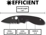 SPYDERCO C216GPSBBK EFFICIENT G10 PLN/SERR BLACK BLADE - Image 5