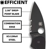 SPYDERCO C216GPSBBK EFFICIENT G10 PLN/SERR BLACK BLADE - Image 3