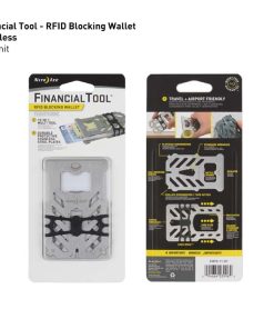 NITE IZE FINANCIAL TOOL® WITH RFID BLOCKING WALLET BLACK/STAINLESS DBL