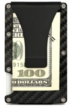 SLIM CARBON FIBRE WALLET WITH MONEY CLIP RFID - Image 4