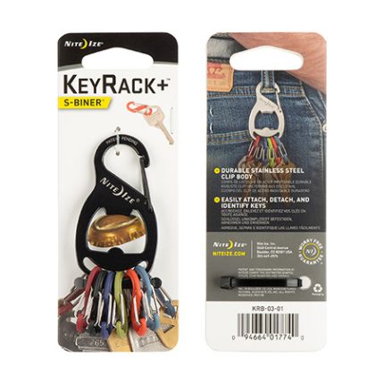 KEYRACK   - S-BINER - BLACK/PLASTIC S BINERS