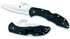 SPYDERCO C11PGYW DELICA WAVE PLAIN GRAY FRN