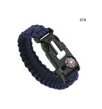 PARACORD SURVIVAL BRACELET BLUE/BLACK/ORANGE/OLIVE/BROWN - Image 3