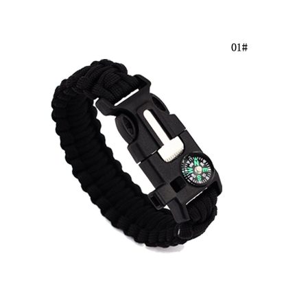 PARACORD SURVIVAL BRACELET BLUE/BLACK/ORANGE/OLIVE/BROWN
