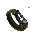 PARACORD SURVIVAL BRACELET BLUE/BLACK/ORANGE/OLIVE/BROWN - Image 2