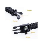 PARACORD SURVIVAL BRACELET BLUE/BLACK/ORANGE/OLIVE/BROWN - Image 4