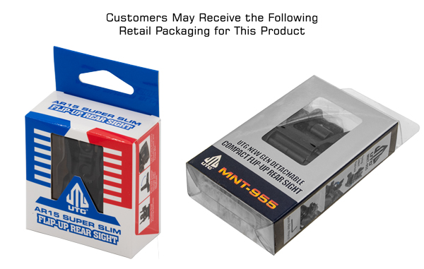 UTG® AR15 Low Profile Flip-up Rear Sight with Dual Aiming Aperture - Image 5
