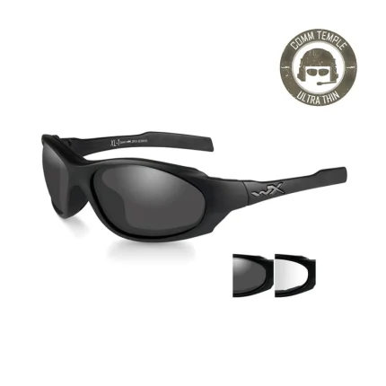 XL-1 AD COMM SMOKE/CLEAR MATTE BLACK FRAME