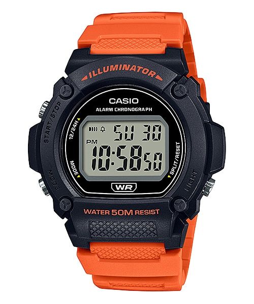 casio-w-219h-4av Casio Standard Collection Mens 50m - W-219H-4AVDF - Image 1