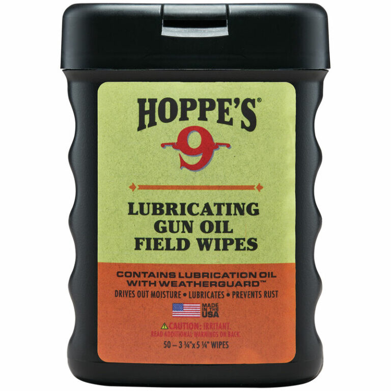 Hoppes Lubricating Gun Oil Field Wipes EDC