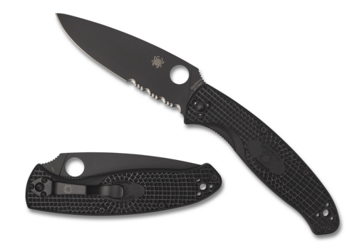 C142PBBK SPYDERCO RESILIENCE LIGHTWEIGHT BLACK BLADE PLN