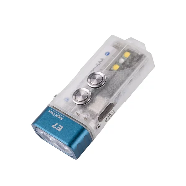 RovyVon -  Angel Eyes E7 GITD Blue Keychain Flashlight