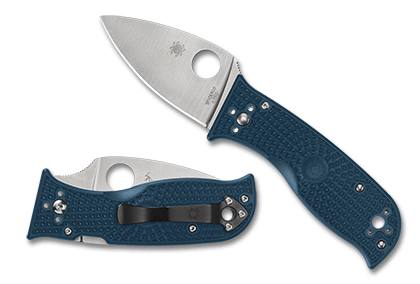 SPYDERCO - C69PBL3K390 LIL TEMPERANCE 3 BLUE K390 LIGHTWEIGHT PLN
