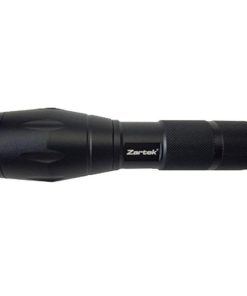 Zartek Extreme Bright Flashlight,
1000 Lm, 10W
Aluminium, Focus flood to spot, USB Rechargeable,
18650 battery 2200mAH, mains plug in charger, pouch, tactical back switch