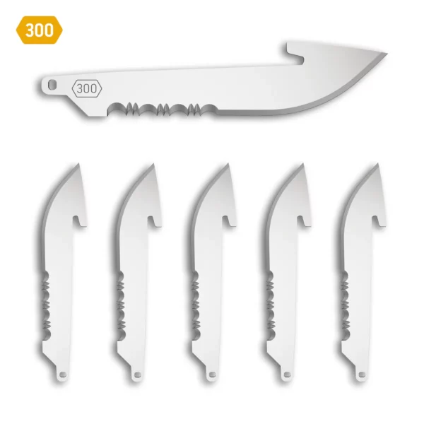 OUTDOOR EDGE 3" SERRATED BLADES 6 PK