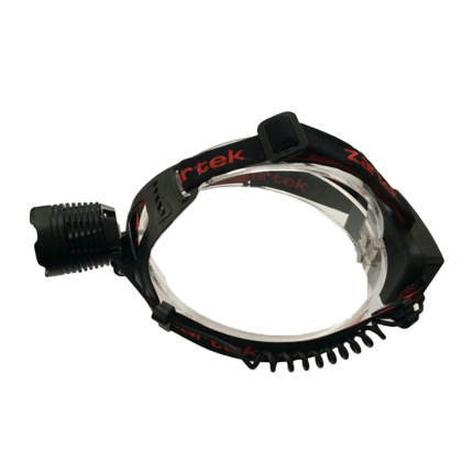 Zartek Headlamp LED 600 Lumen, Rechargeable, mains/vehicle charger, Zoom, Aluminium, 2 x Li-ion battery 2200mAh