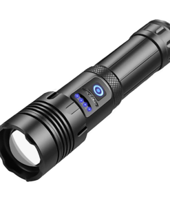 Zartek High Bright Flashlight,
1500 Lm 15W, side 3W COB LED, USB
Recharg., Aluminium, Mains plug in charger, 1 x 26650 Li-ion battery incl.
Powerbank