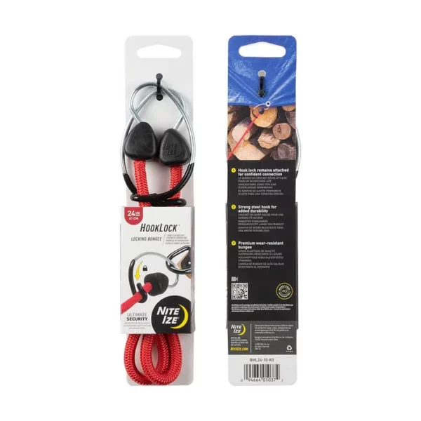 SLIDELOCK® CARABINER BUNGEE 24 IN - RED