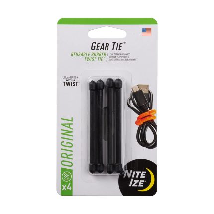 GEAR TIE REUSABLE RUBBER TWIST TIE 24 IN. - 2 PACK - NEON YELLOW