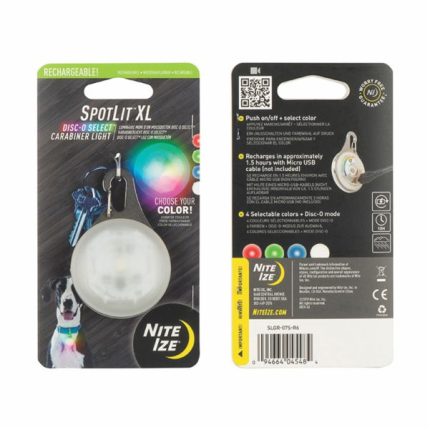 SPOTLIT LED RECHARGEABLE CARABINER LIGHT - DISC-O