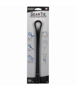 GEAR TIE REUSABLE RUBBER TWIST TIE 24 IN. - 2 PACK - BLACK