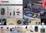 Zartek Portable Rechargeable Jump Starter / Air Pump, Multi Function 4 in 1,  Smart Jumpstarter clamp cable , Inflator/Compressor, hose, nozzles, 4 built in modes, LED light: White FlashlightRED Warning Light Battery Capacity 4 x 1800mAH Powerbank, USB - C - Image 2