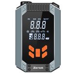 Zartek Portable Rechargeable Jump Starter / Air Pump, Multi Function 4 in 1,  Smart Jumpstarter clamp cable , Inflator/Compressor, hose, nozzles, 4 built in modes, LED light: White FlashlightRED Warning Light Battery Capacity 4 x 1800mAH Powerbank, USB - C