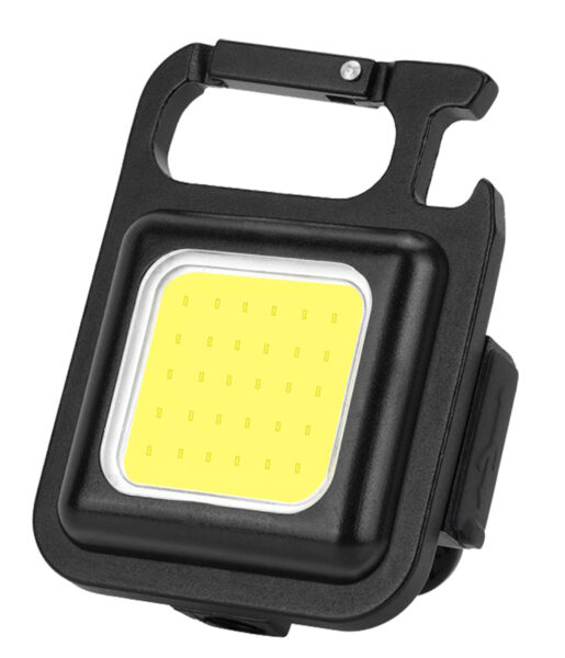 mini Keyring Worklight500Lm 5W COB, with REDlight, Recharge via USB-C 500mAH Battery, Aluminium, Magnetic