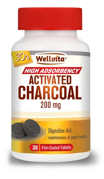 Wellvita Activated Charcoal 200mg 30s