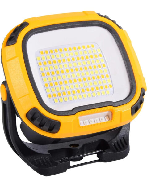 LED Worklight - 4000 Lumen, Warm to Cool White Adjustable, 16 Modes, Red light, Rechargeable USB type C, 6000mAH powerbank, Carabiner, Magnetic