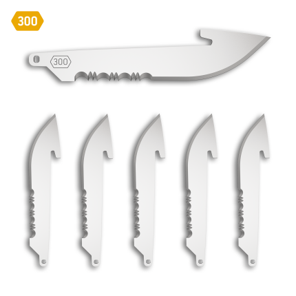 OUTDOOR EDGE 3" SERRATE BLADES 6PK